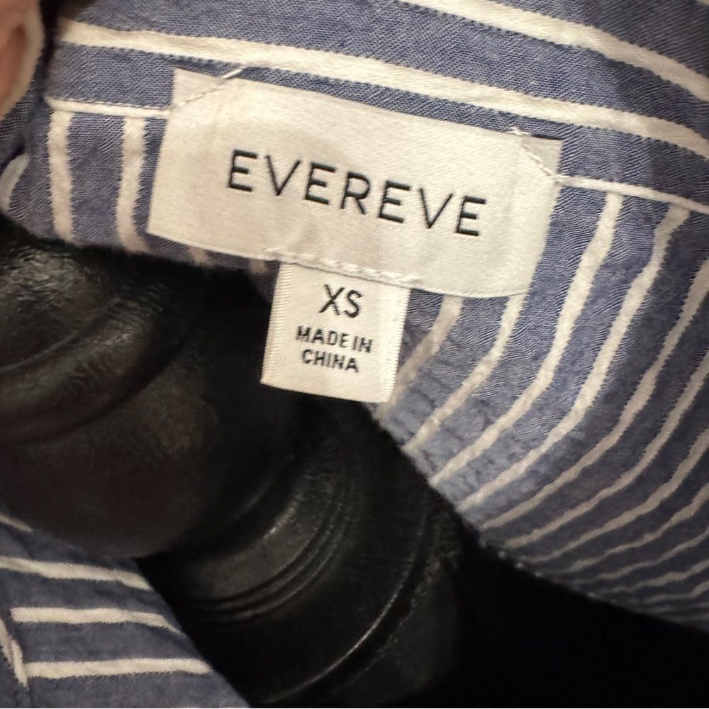 Evereve “Louise tie shirt” Long Sleeve Button Down Shirt w tie @waist- EUC- XS - Picture 9 of 16